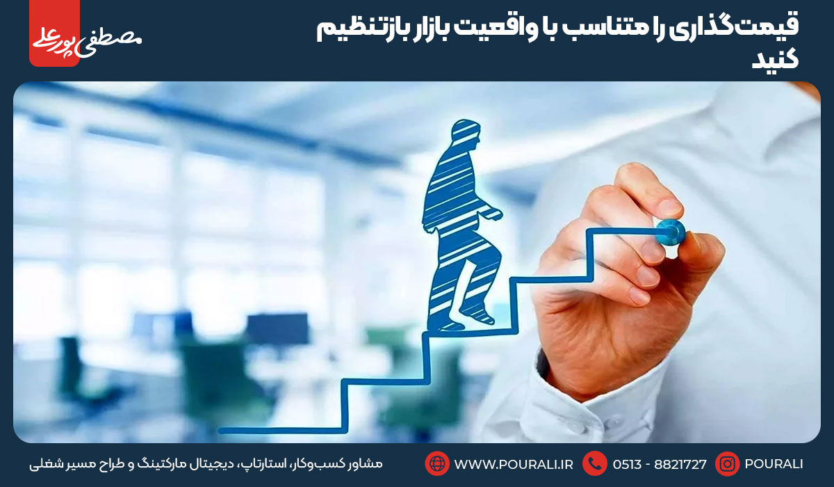 5.قیمت‌گذاری را متناسب با واقعیت بازار بازتنظیم کنید